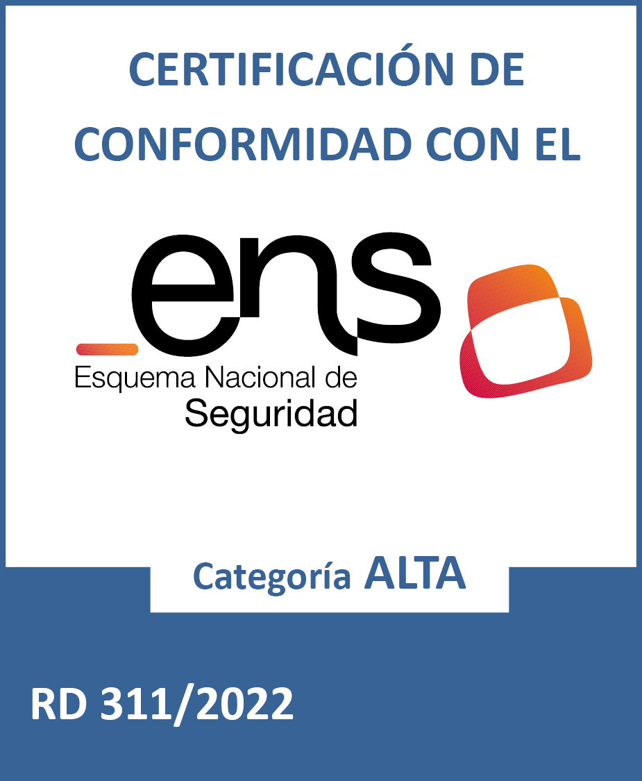Certificación de conformidad con el Esquema Nacional de Seguridad en categogría alta